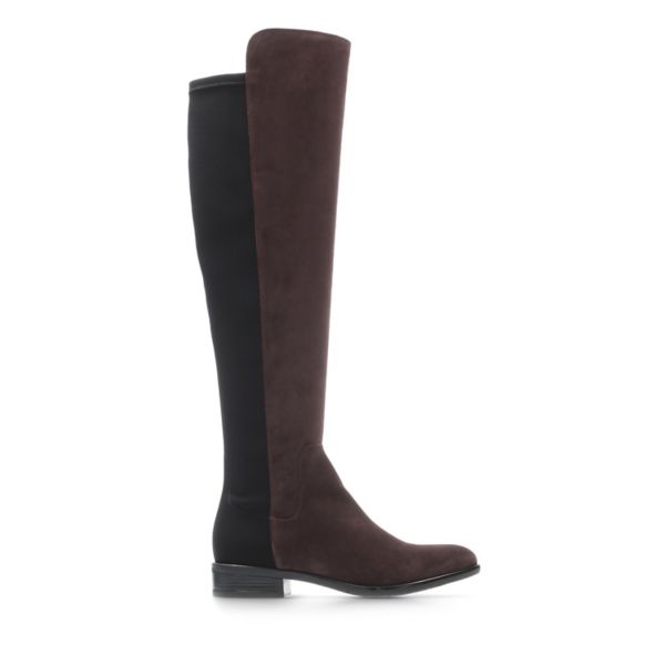 Clarks Womens Caddy Belle Knee High Boots Purple | USA-9068435